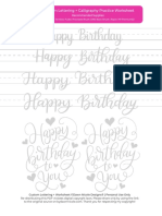 Happy Birthday Practice Worksheets PDF