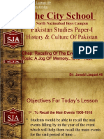 The City School: Pakistan Studies Paper-I