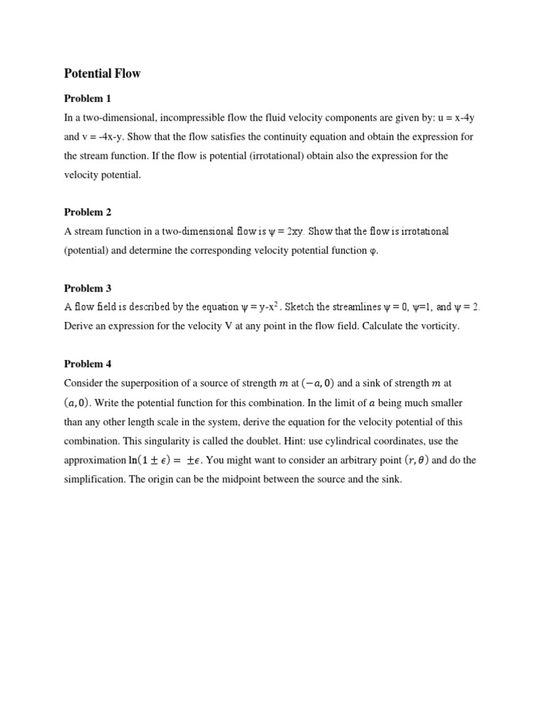 Potential Flow | PDF