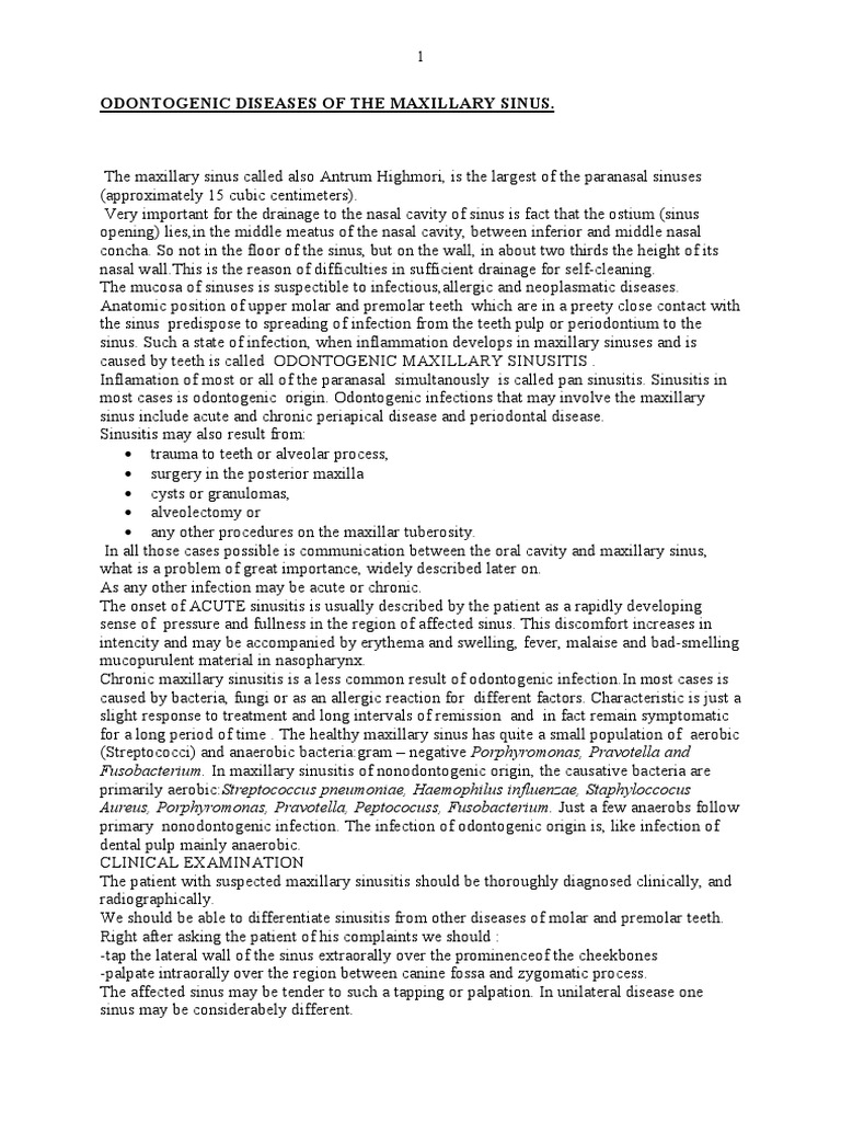 Maxillary Sinus Chemotherapy Extractions PDF PDF Human Tooth Oral