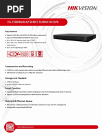 Ds-7200Hghi-K2 Series Turbo HD DVR: Key Feature