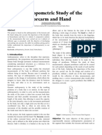 Anthropometric Study of The Forearm and Hand