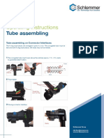 Tube assembling instructions for connector interfaces and plugs