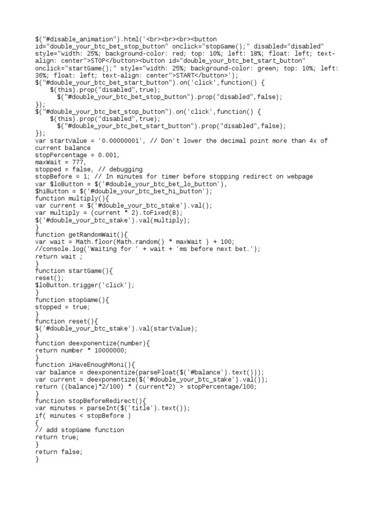 Bitcoin Betting Automation Script | PDF | Computers