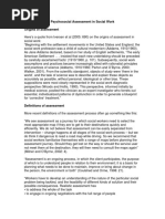 Psychosocial Assessment Template Social Work