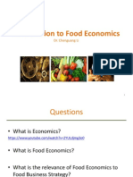 Introduction To Food Economics: Dr. Chenguang Li
