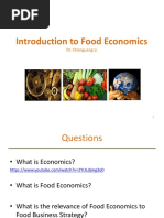 Introduction To Food Economics: Dr. Chenguang Li