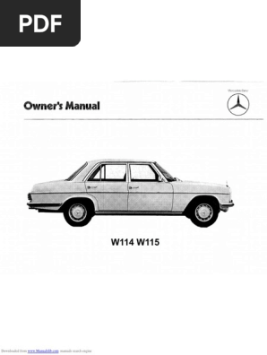 W114 メルセデスベンツ　取説　230 280ce Manual de Usuario W114 PDF | PDF | Seat Belt | Air Conditioning