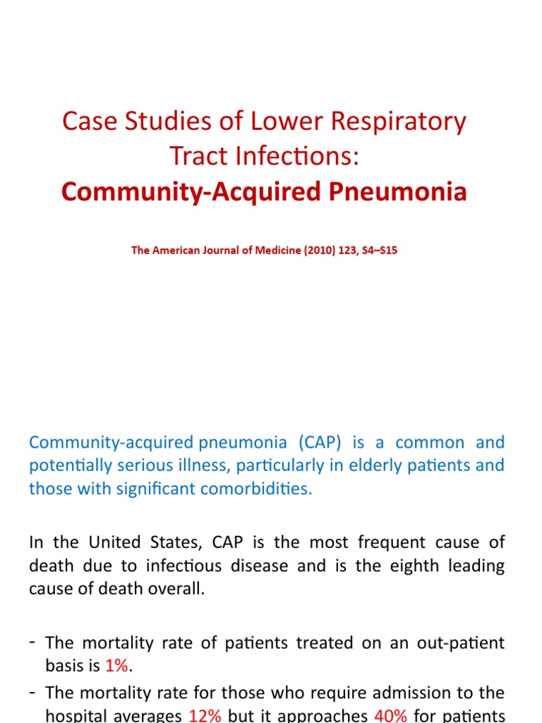 CAP Management for Medical Professionals | PDF | Pneumonia | Epidemiology