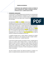 Términos de Referencia para Contratacion de Especialista Obra Huacatina