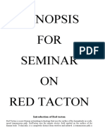 Synopsis FOR Seminar ON Red Tacton