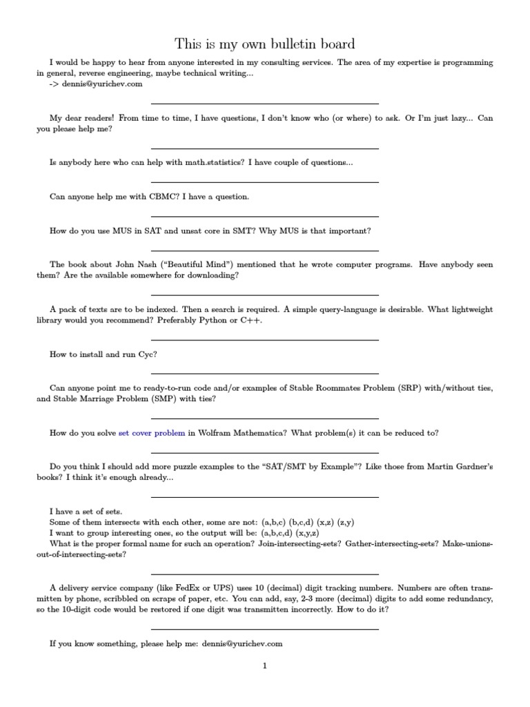 SAT/SMT Problem Solving Guide | PDF | Discrete Mathematics ...