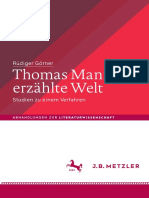 (Abhandlungen Zur Literaturwissenschaft) Rüdiger Görner (Auth.) - Thomas Manns Erzählte Welt - Studien Zu Einem Verfahren-J.B. Metzler (2018) PDF