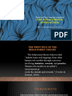 (The Behavioristic Approaches) : Theories of First Language Acquisition