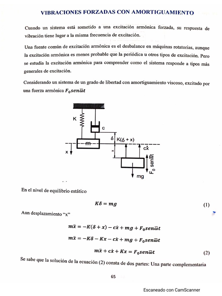 Vibracion Forzada Con Amortiguamiento Pdf