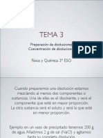 TEMA 3. Preparación de disoluciones Concentración de disoluciones. Física y Química 3º ESO