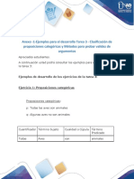 Anexo -1-Ejemplos Para El Desarrollo Tarea 3 - Clasificación de Proposiciones Categóricas y Métodos Para Probar Validez de Argumentos