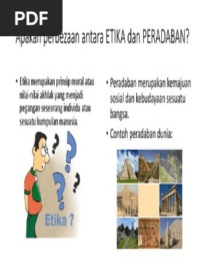 Apakah Perbezaan Antara Etika Dan Peradaban Pdf