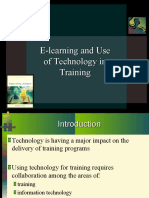 E-Learning and Use of Technology in Training