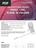 Architectural Design 1 - Lecture 2 - Point, Line, Plane, & Volume