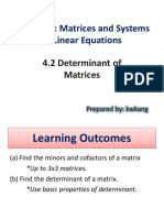 4.2 Determinant of Matrices