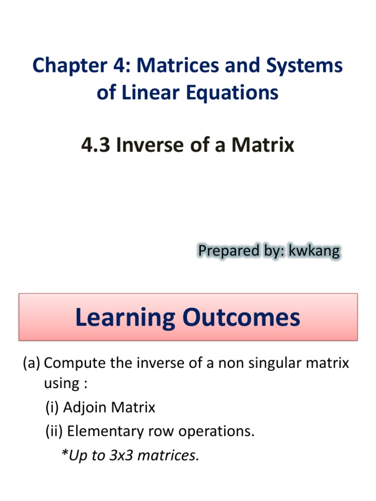 Inverse of 3x3 Matrices Explained | PDF | Matrix (Mathematics ...