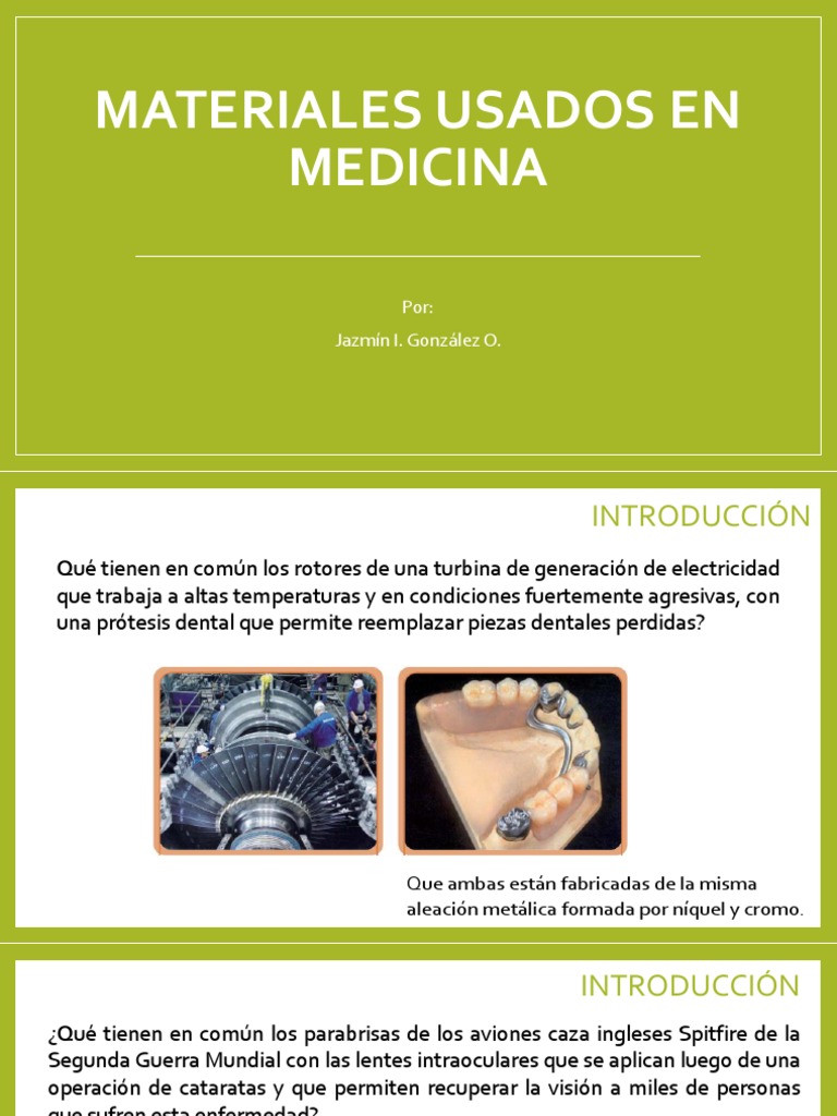 Clasificación de Biomateriales en Medicina | PDF | Nanomedicina ...