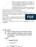 Explotación de veta mineral mediante corte y relleno