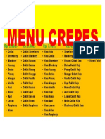 Menu Crepes