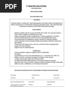 Internship Application Form