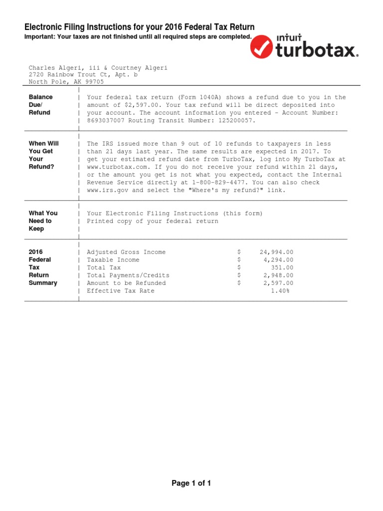 2016 Federal Tax Return Filing Guide | PDF | Tax Refund | Irs Tax Forms