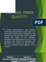 EOQ Calculation for Chemical Supplier