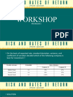 Workshop - Risk and Rates of Return Solution