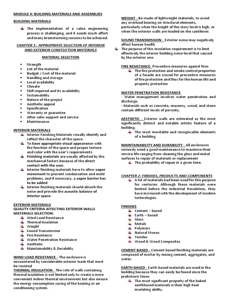 Building Materials Selection Guide | PDF | Building Insulation | Lighting
