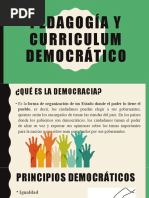 Pedagogía y Curriculum Democrático