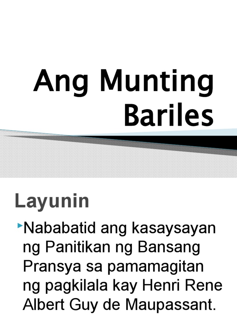 Ang Munting Bariles | PDF