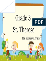 Grade 3 St. Therese: Ms. Alexis G. Tutor