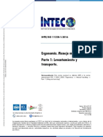 INTE ISO 11228-1 2016 - Levantamiento y Transporte