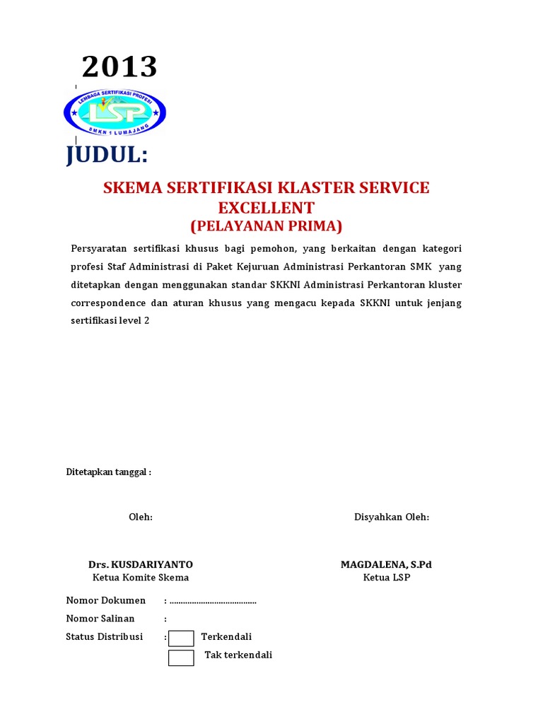Skema Sertifikasi Staf Administrasi | PDF