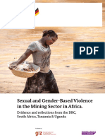 Sexual Gender-Based Violence in The Mining Sector in Africa