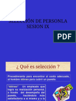 Selección de Personla Sesion Ix