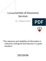 Fundamentals of Assurance Services: By: Abigail Ibañez