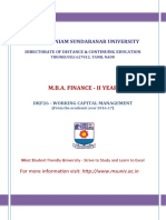 Manonmaniam Sundaranar University: M.B.A. Finance - Ii Year