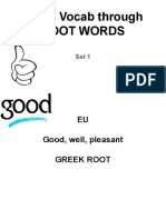 Acing Vocab through ROOT WORDS- Set 1 (EU)