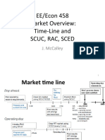 Ee/Econ 458 Market Overview: Time-Line and Scuc, Rac, Sced: J. Mccalley