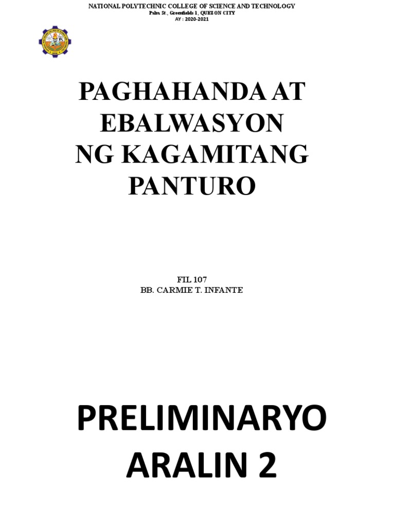 FIL 107 ARALIN 2 Banghay-Aralin | PDF