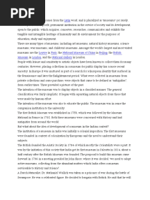 The Development of Idea of Museum in The Indian Context