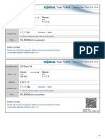 KTX Tickets from Seoul to Busan on Dec 30