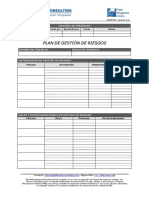 Formato de Plan de Gestión de Riesgos PDF