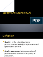 Chapter 4 Quality Assurance (QA)